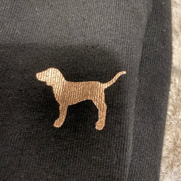 New! VS PINK Bling rose gold sequin skinny jogger - Picture 3 of 4